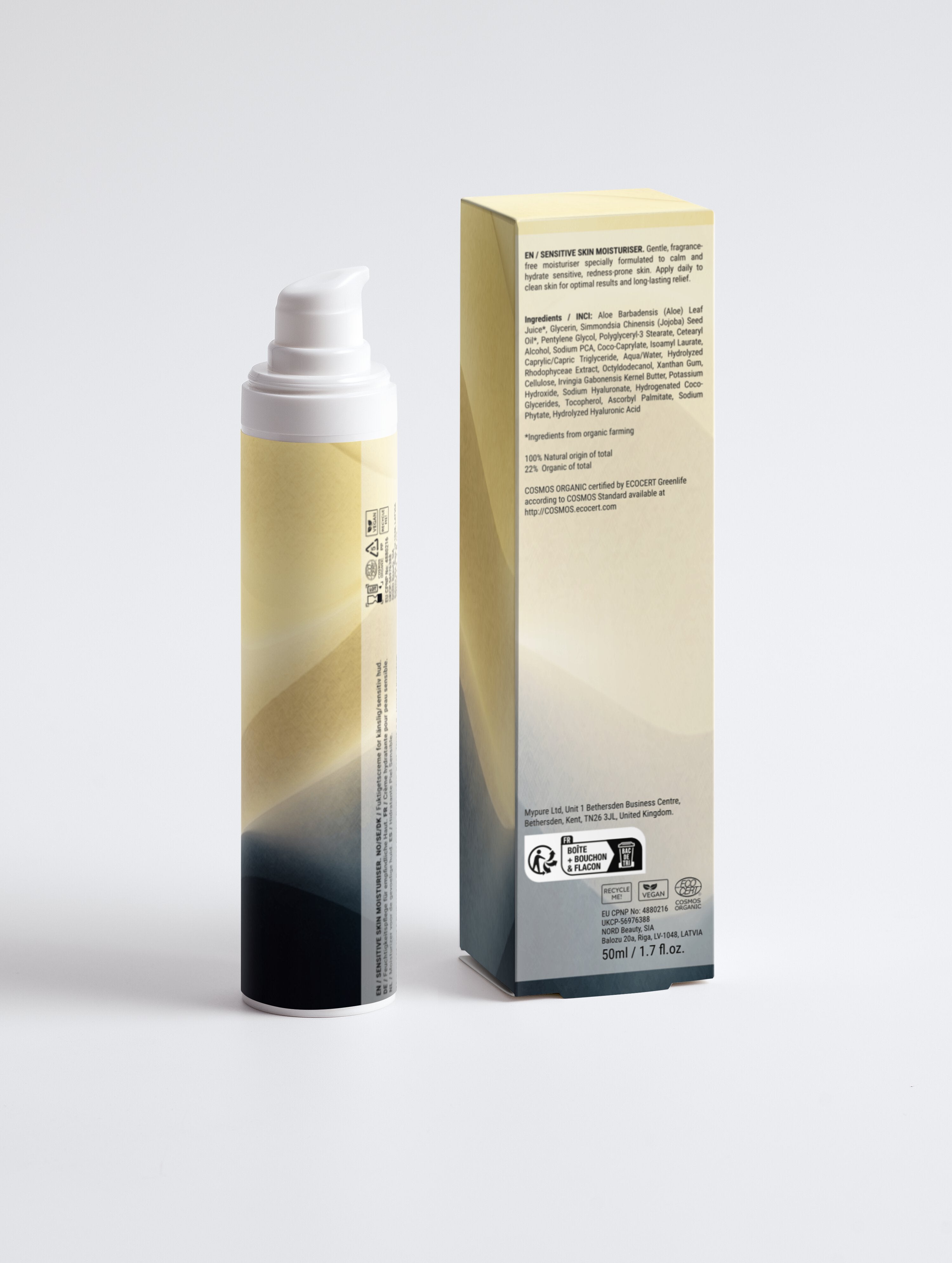Sensitive Skin Moisturiser, Fragrance Free