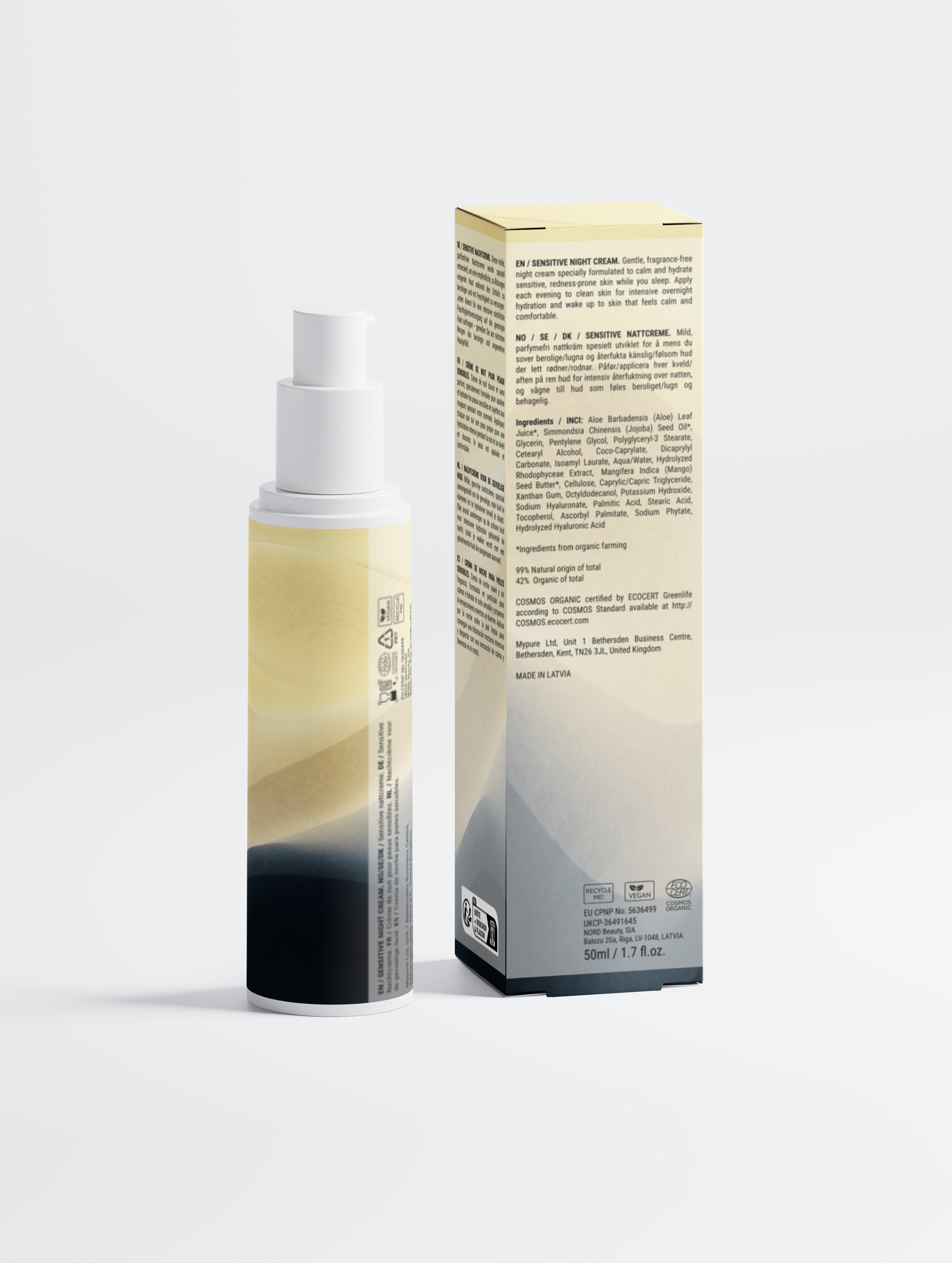 Sensitive Skin Overnight Cream, Fragrance-Free